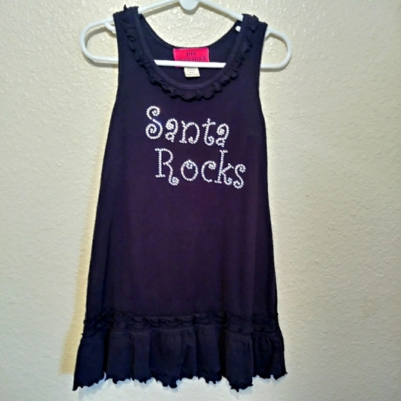 Hip Together Santa Rocks Black Dress Size 5/6 - Picture 5 of 5